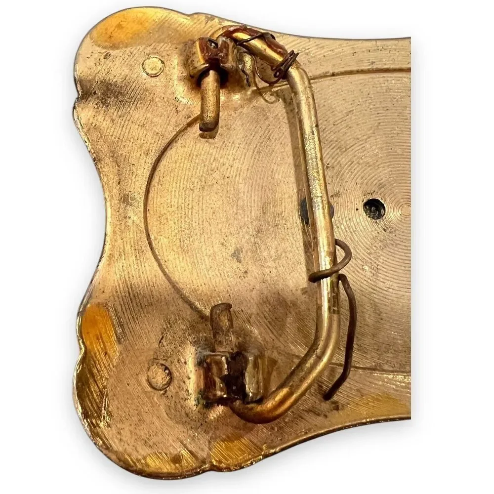 Vintage Truck Belt Buckle‎ Brass Colored Unbranded Lightweight Semi Truck